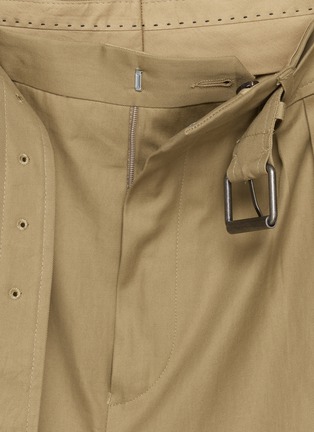  - DRIES VAN NOTEN - Belted Pleated Cotton Pants