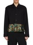 DRIES VAN NOTEN Embroidered Panel Cruz Cotton Wool Shirt