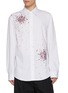 DRIES VAN NOTEN Long Sleeve Rainbow Sparkle Cotton Poplin Shirt