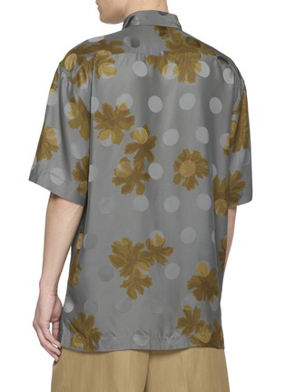 Back View - Click To Enlarge - DRIES VAN NOTEN - Flower Polka Dot Oversized Shirt