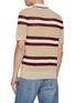 Back View - Click To Enlarge - DRIES VAN NOTEN - Short Sleeve Thick Striped Wool Knit Polo Top