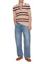 Figure View - Click To Enlarge - DRIES VAN NOTEN - Short Sleeve Thick Striped Wool Knit Polo Top