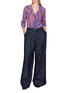 Figure View - Click To Enlarge - DRIES VAN NOTEN - Wide Leg Dark Wash Jeans