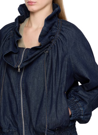  - DRIES VAN NOTEN - Cropped Dark Wash Denim Jacket