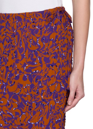  - DRIES VAN NOTEN - Scotts Dotted Squiggle Print Midi Skirt