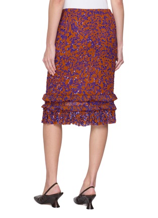Back View - Click To Enlarge - DRIES VAN NOTEN - Scotts Dotted Squiggle Print Midi Skirt
