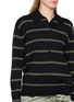  - DRIES VAN NOTEN - Tuno Striped Wool Polo Shirt