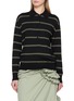 DRIES VAN NOTEN Tuno Striped Wool Polo Shirt