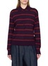 DRIES VAN NOTEN Tuno Striped Wool Polo Shirt