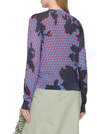 Back View - Click To Enlarge - DRIES VAN NOTEN - Floral Polka Dot Knit Sweater