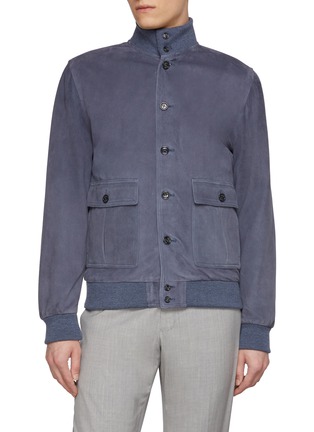 Main View - Click To Enlarge - VALSTAR - Valstarino Flap Pocket Lined Suded Jacket