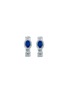 LC COLLECTION JEWELLERY 18K White Gold Diamond Sapphire Hoop Earrings