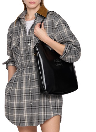 Figure View - Click To Enlarge - MIU MIU - Ivy Leather Tote Bag