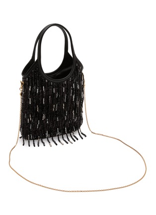 Detail View - Click To Enlarge - MIU MIU - Ivy Crystal Sequin Fringe Satin Handbag