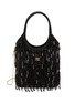 MIU MIU Ivy Crystal Sequin Fringe Satin Handbag
