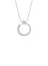 LC COLLECTION JEWELLERY Star Circle 18K White Gold Diamond Necklace — Size 18