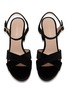 Detail View - Click To Enlarge - STUART WEITZMAN - Danya 80 Silk Velvet Platform Sandals