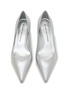 Detail View - Click To Enlarge - STUART WEITZMAN - Eva 35 Metallic Leather Pumps