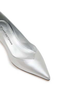 Detail View - Click To Enlarge - STUART WEITZMAN - Eva 35 Metallic Leather Pumps