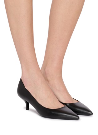 Figure View - Click To Enlarge - STUART WEITZMAN - Stuart Power 50 Smooth Leather Pumps