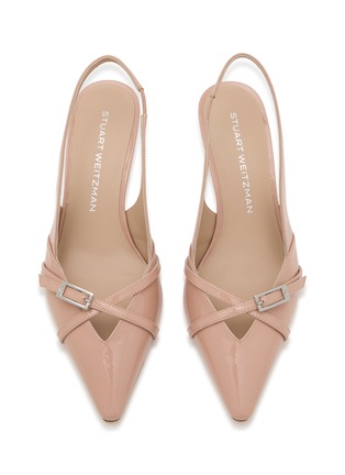 Detail View - Click To Enlarge - STUART WEITZMAN - Georgie 50 Patent Leather Slingback Pumps