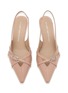 Detail View - Click To Enlarge - STUART WEITZMAN - Georgie 50 Patent Leather Slingback Pumps