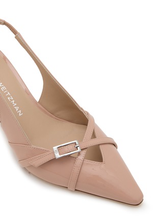 Detail View - Click To Enlarge - STUART WEITZMAN - Georgie 50 Patent Leather Slingback Pumps