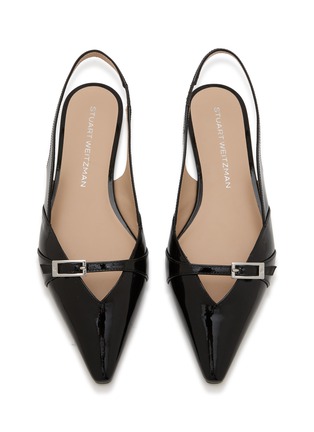 Detail View - Click To Enlarge - STUART WEITZMAN - Georgie Patent Leather Slingback Skimmers