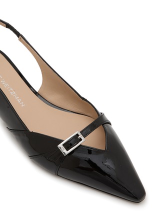 Detail View - Click To Enlarge - STUART WEITZMAN - Georgie Patent Leather Slingback Skimmers