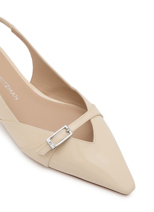 Detail View - Click To Enlarge - STUART WEITZMAN - Georgie Patent Leather Slingback Skimmers