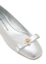 Detail View - Click To Enlarge - STUART WEITZMAN - Metallic Leather Flat Ballerinas