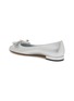  - STUART WEITZMAN - Metallic Leather Flat Ballerinas