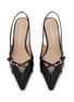 Detail View - Click To Enlarge - STUART WEITZMAN - Georgie 50 Glossy Patent Leather Slingback Pumps
