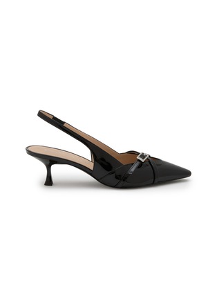 Main View - Click To Enlarge - STUART WEITZMAN - Georgie 50 Glossy Patent Leather Slingback Pumps