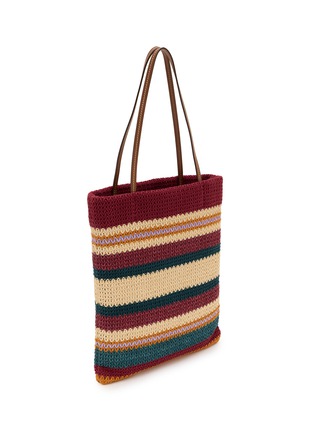 Detail View - Click To Enlarge - MIU MIU - N/S Woven Stripe Shopper Bag