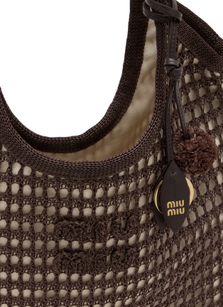 Detail View - Click To Enlarge - MIU MIU - Ivy Vertical Cotton Crochet Tote Bag