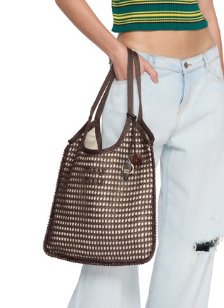 Figure View - Click To Enlarge - MIU MIU - Ivy Vertical Cotton Crochet Tote Bag