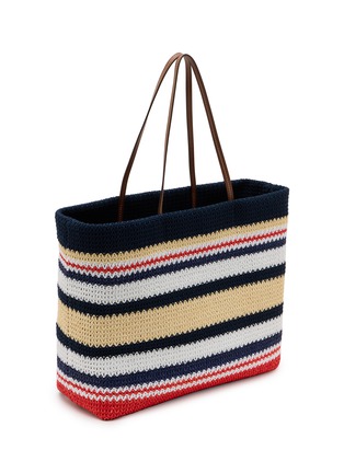 Detail View - Click To Enlarge - MIU MIU - E/W Woven Stripe Shopper Bag