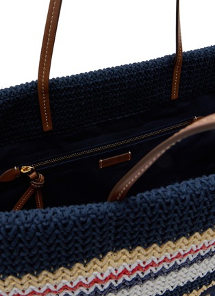 Detail View - Click To Enlarge - MIU MIU - E/W Woven Stripe Shopper Bag