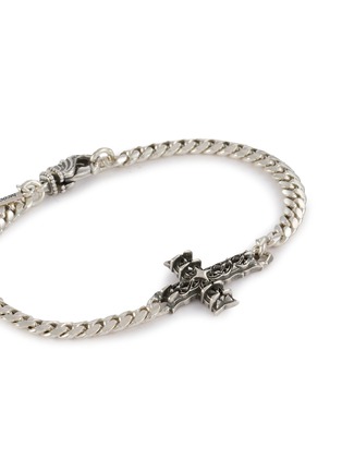 Detail View - Click To Enlarge - EMANUELE BICOCCHI - Notre-Dame Cross Sterling Silver Chain Bracelet