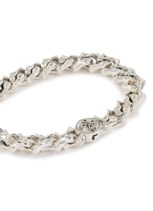 Detail View - Click To Enlarge - EMANUELE BICOCCHI - Sharp Chain Logo Sterling Silver Bracelet