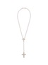 EMANUELE BICOCCHI Large Notre-Dame Cross Beaded Sterling Silver Rosary Necklance