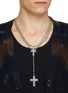 Figure View - Click To Enlarge - EMANUELE BICOCCHI - Large Notre-Dame Cross Beaded Sterling Silver Rosary Necklance