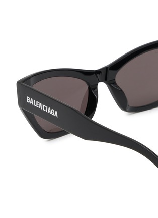 Detail View - Click To Enlarge - BALENCIAGA - Flat Recycled Acetate Rectangle Sunglasses
