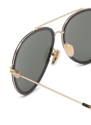 Detail View - Click To Enlarge - GUCCI - Metal Pilot Sunglasses