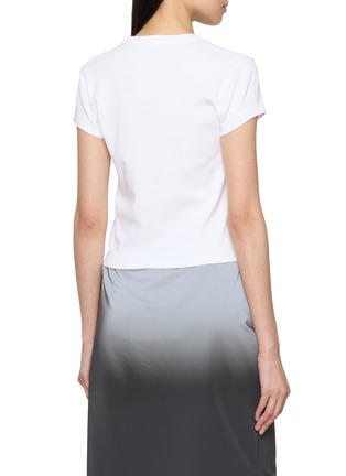 Back View - Click To Enlarge - ALEXANDERWANG - Crystal Hotfix Logo Cotton Baby Tee