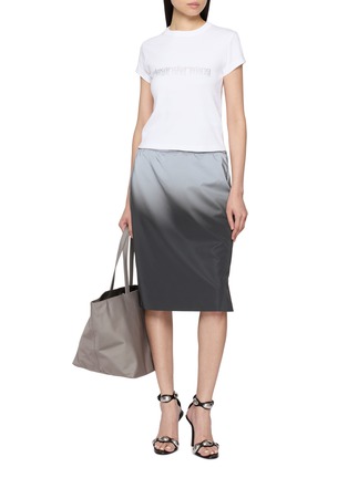 Figure View - Click To Enlarge - ALEXANDERWANG - Crystal Hotfix Logo Cotton Baby Tee