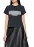 ALEXANDERWANG Shrunken Embossed Reflective Logo Cotton Jersey T-Shirt
