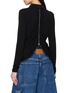 Back View - Click To Enlarge - ALEXANDERWANG - Draped Back Zip Jersey Shirt