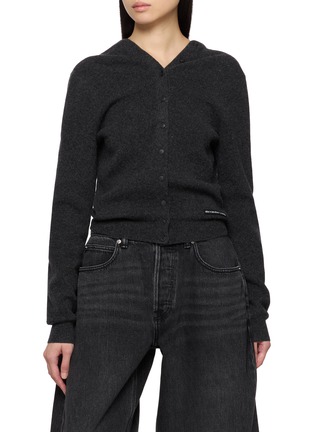 Main View - Click To Enlarge - ALEXANDERWANG - Hotfix Crystal Back Logo Jeans